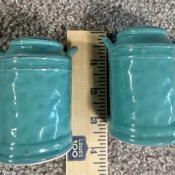 Farmhouse-Style Rooster Salt & Pepper Shakers – Turquoise Ceramic – 3.5” Tall - Picture 5 of 5